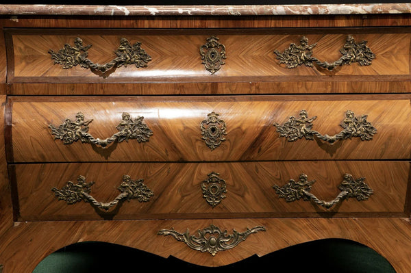 Late 19th Century French Louis XV-Style Bombe Commode