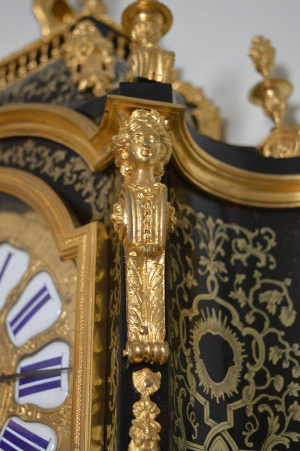 19th Century French Boulle Clock with Pedestal