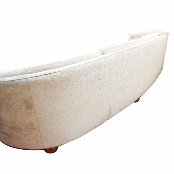 Large Italian Slight Curve Sofa Newly Upholstery, 1950s