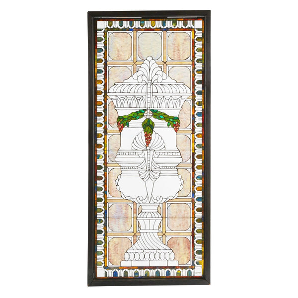 Set of Four American Victorian Leaded Glass Windows