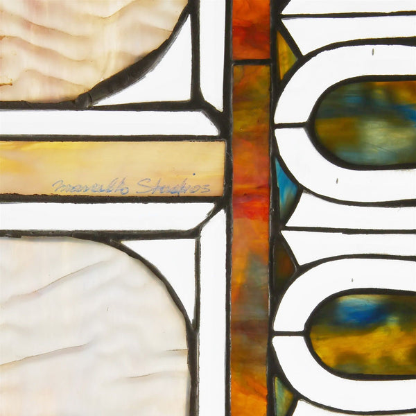 Set of Four American Victorian Leaded Glass Windows