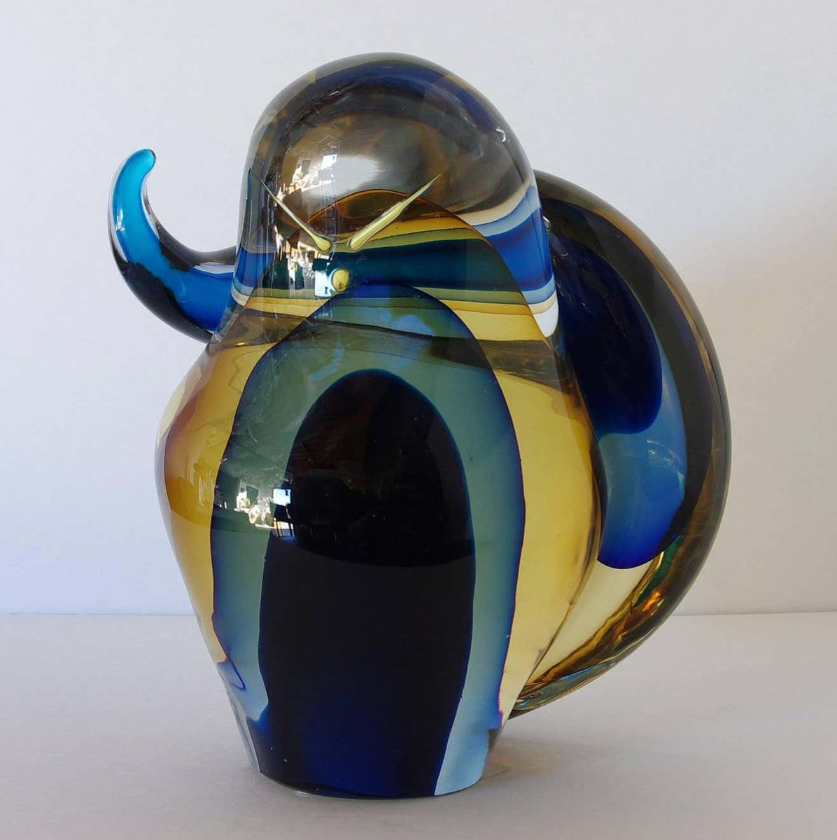 Vintage Italian Murano Glass Cat Sculpture Signed by Romano Dona