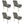 Load image into Gallery viewer, Set of Four Lucite Dining Chairs by Lion in Frost