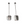 Load image into Gallery viewer, Vintage Italian Pendants w/ Two Hand Blown Clear Murano Glass by Mazzega c 1960s