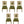 Load image into Gallery viewer, Set of Five American Gilt Wood & Green Velvet Chairs, c. 1920's