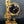 Load image into Gallery viewer, Bronze Gold-Plated Clock with Blue Stones