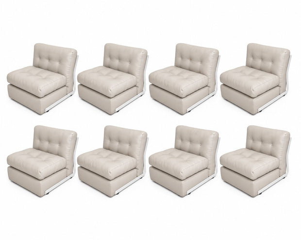 Set of Eight Mario Bellini Amanta Lounge Chairs for C&B Italia, Late 1960's.