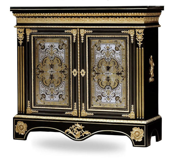 19th C. French Louis XIV Style Ormolu-Mounted Marquetry Cabinet by Henry Dasson