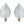 Load image into Gallery viewer, Pair of White Striped Murano Glass Leaf Sconces by Franco Luce
