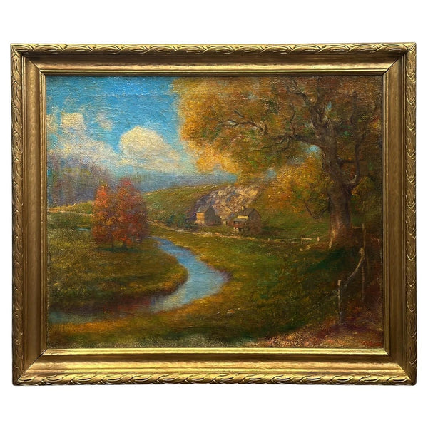 Traditional Oil on Canvas Landscape by Joseph George Willman