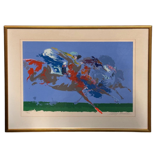 Abstract Limited Edition Leroy Neiman Serigraph of an Equestrian