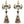 Load image into Gallery viewer, Pair of French Napoleon III Bronze &amp; Rouge Marble Candelabras
