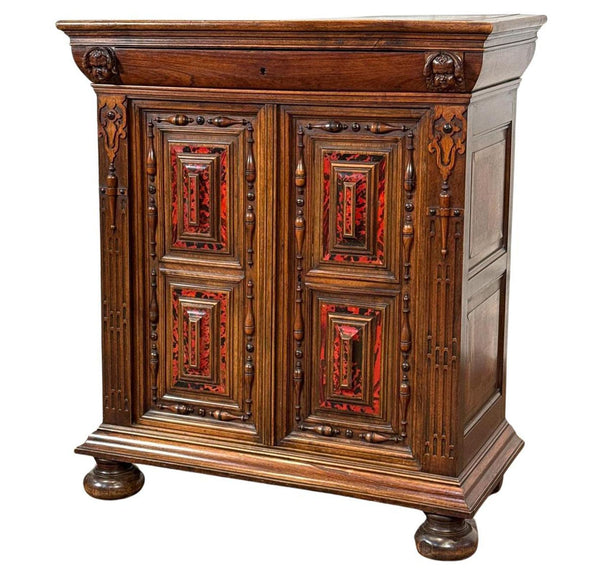 English 19th Century Frieze Cabinet w/Tortoiseshell Panels