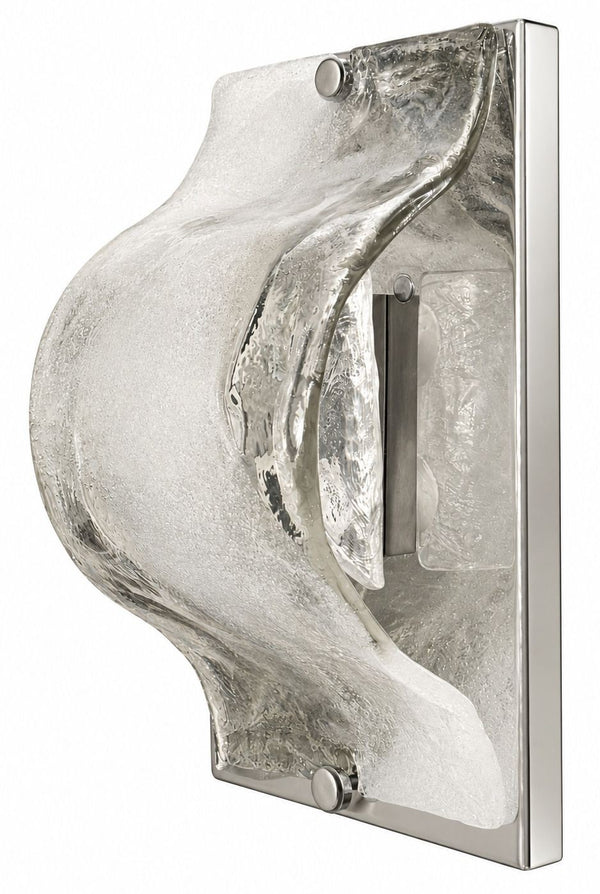 Carlo Nason for Mazzega Murano Glass Wall Sconce / Flush Mount. Italy, 1960's.