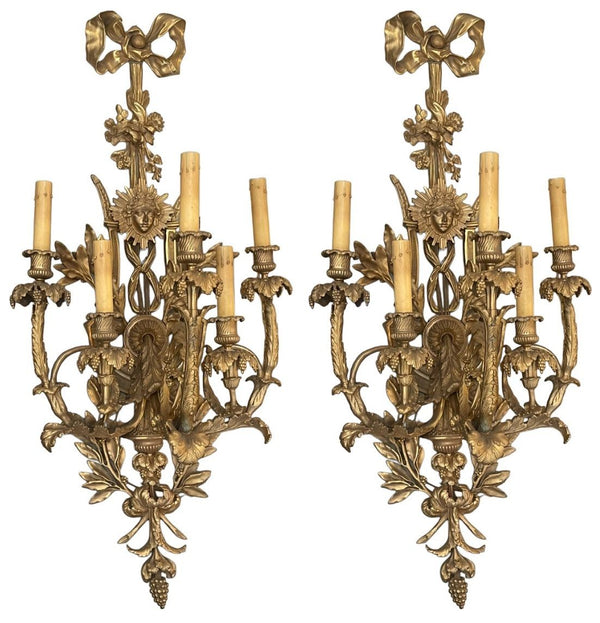 Pair of Late 19th Century French Louis XVI Style Bronze Sconces