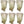 Load image into Gallery viewer, Set of Six Gold Bollicine Murano Sconces by Barovier e Toso. Italy, 1950&#39;s.
