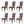 Load image into Gallery viewer, Set of Six Italian Mid-Century Dining Chairs with Floral Pattern Upholstery
