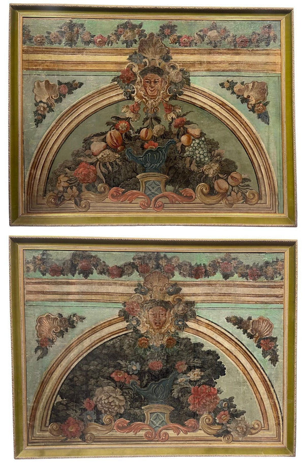 Pair of Large 19th Century Italian School Paintings