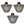 Load image into Gallery viewer, Set of Three VeArt Sculptural Glass Sconces with Brass Caps, Italy c. 1970's.
