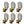 Load image into Gallery viewer, Set of Six Italian Campana Glass Sconces with Gold Circle Detail. 1980's.
