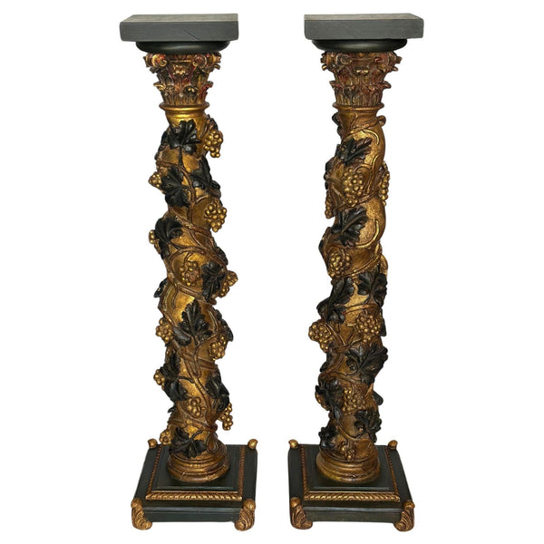 18th Century Spanish Architectural Solomonic Pedestals