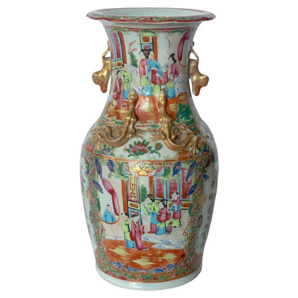 19th Century Chinese Rose Canton Porcelain Vase