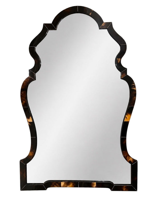Karl Springer Chippendale-Style Horn Wall Mirror. U.S.A. Late 20th Century.