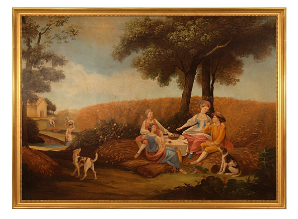 Monumental 20th Century French School Pastoral Painting
