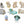 Load image into Gallery viewer, Set of Nine Herend Fishnet Porcelain Animal Figurines
