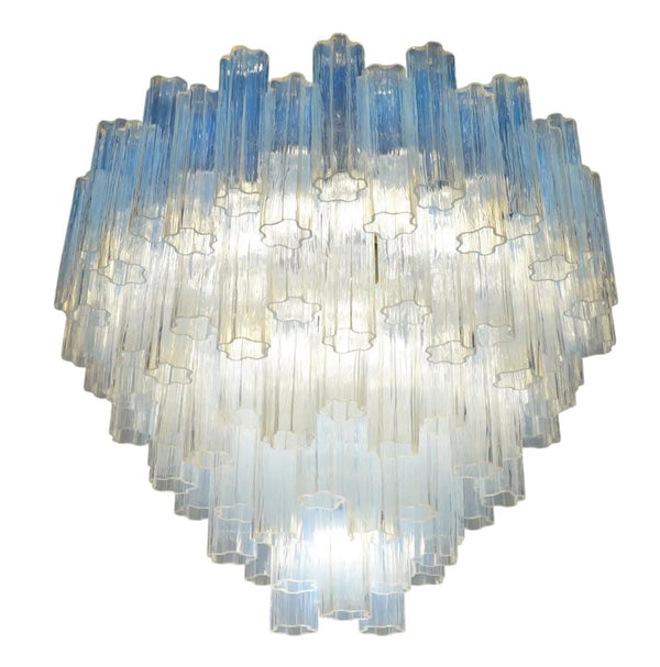 Toso Vetri d’Arte Opaline Murano Glass Chandelier. Italy, 1984.