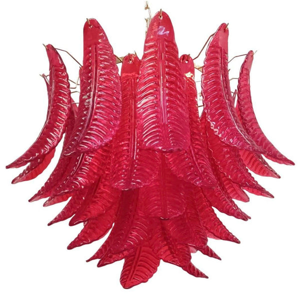 Vintage Italian Red Chandelier by La Murrina, c. 1960's