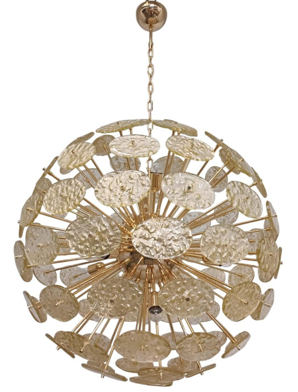 Galactico Sputnik Murano Glass Chandelier. Italy, 1970's.