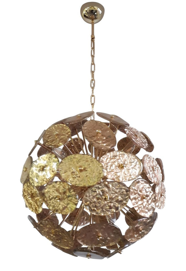 Italian “Galattico” Sputnik Chandelier – Dark Gold Murano Glass, 1980's.