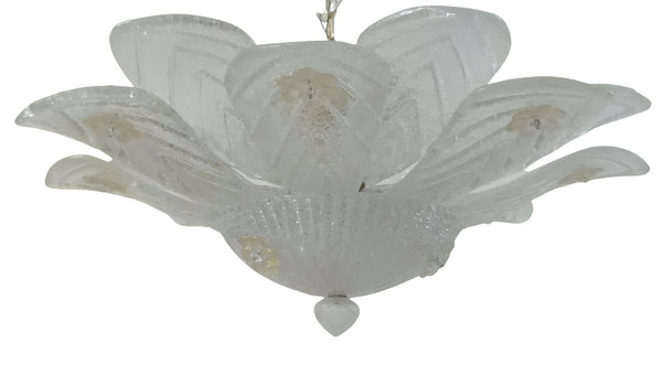 Murano Graniglia Glass Flush Mount – Italy, Circa 1960's.