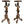 Load image into Gallery viewer, Pair of Mid-19th Century Italian Polychrome &amp; Gilt Figural Pedestal Tables
