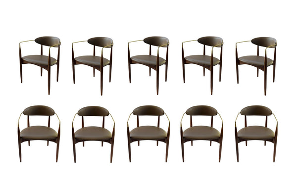 Set of Ten Mid-Century Viscount Chairs by Dan Johnson, c. 1950's