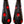 Load image into Gallery viewer, Pair Murano Battuto Glass Vases in Black &amp; Vermillion. Italy, Late 20th Century.
