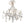 Load image into Gallery viewer, Large Silver Leaf Wrought Iron &amp; Rock Crystal 6-Light Chandelier, 20th Century.
