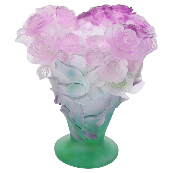 Rose Passion Vase by Daum. France, 1990's.