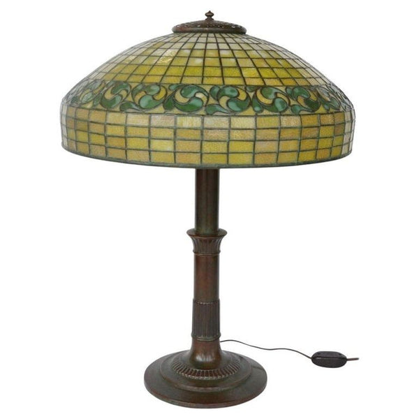 Vintage Tiffany Studios Lemon Leaf Table Lamp