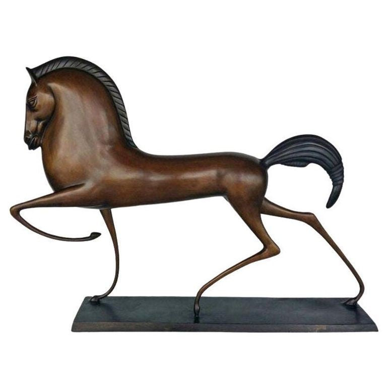 Bronze Etruscan Horse Sculpture in the Manner of Boris Lovet