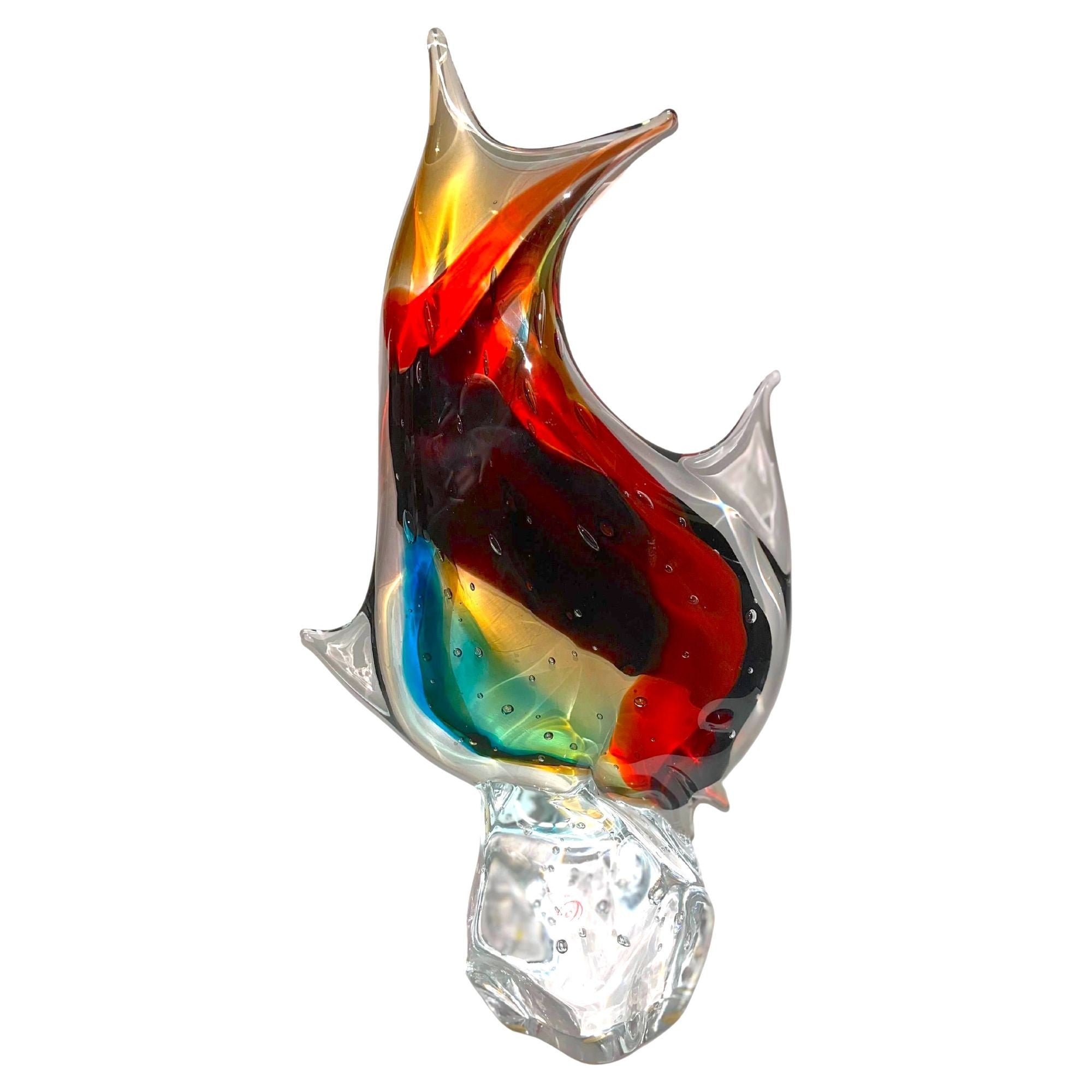 マルコリン・アート・クリスタル 魚 M240 Murano Fish Sculpture by Sergio Costantini – PEGASO GALLERY