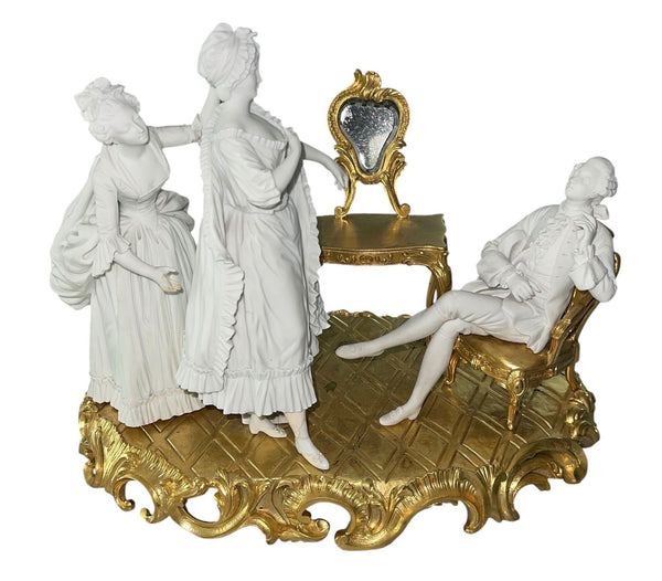 19th Century Sèvres Biscuit Porcelain & Gilt Bronze Figural Group