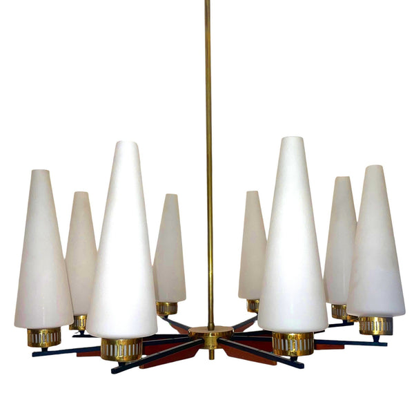 Uplight Chandelier Designed by Stilnovo. Italy, 1950's.