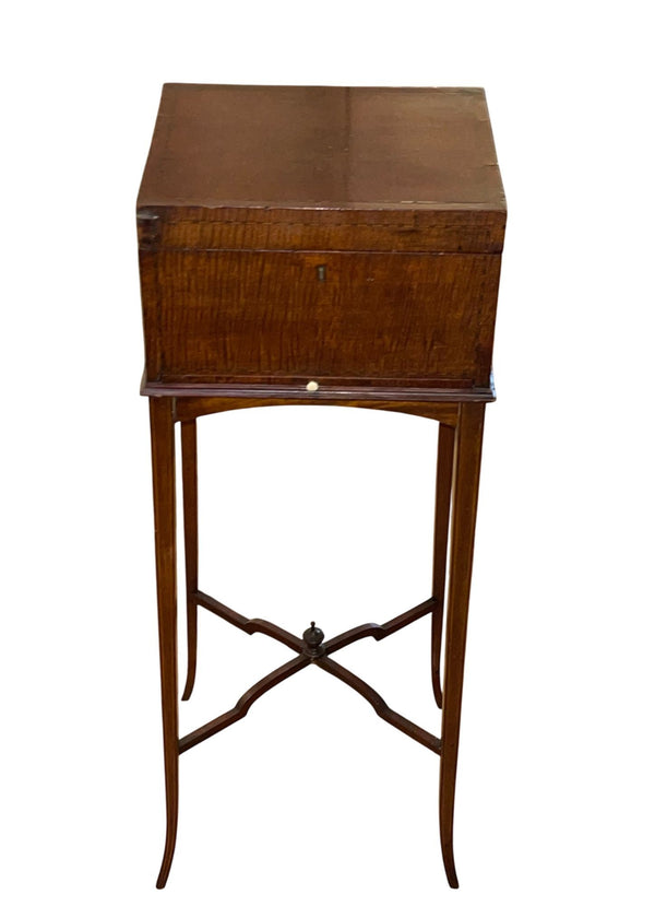 Petite 19th Century French Vanity Table with Mirror