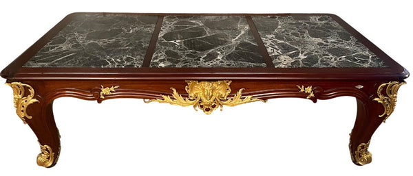 19th-C. French Louis XV–Style Library Table by Poulain