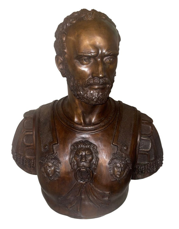 19th Century Italian Bronze Bust of Roman Emperor, Possibly Cosimo de’ Medici