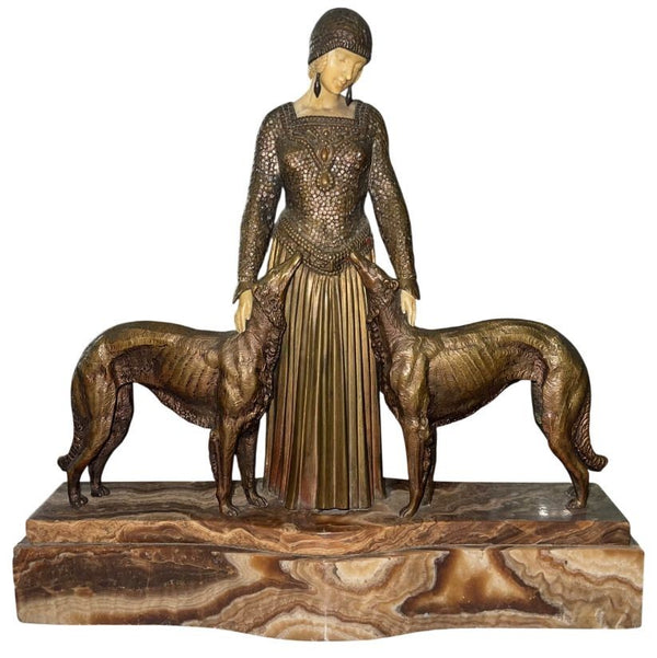 Art Deco Sculpture "Amies Toujours (Friends Forever)" by Demetre Chiparus