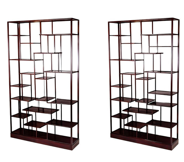 Pair of Art Deco Period Chinese Rosewood Étagères, 1920's.