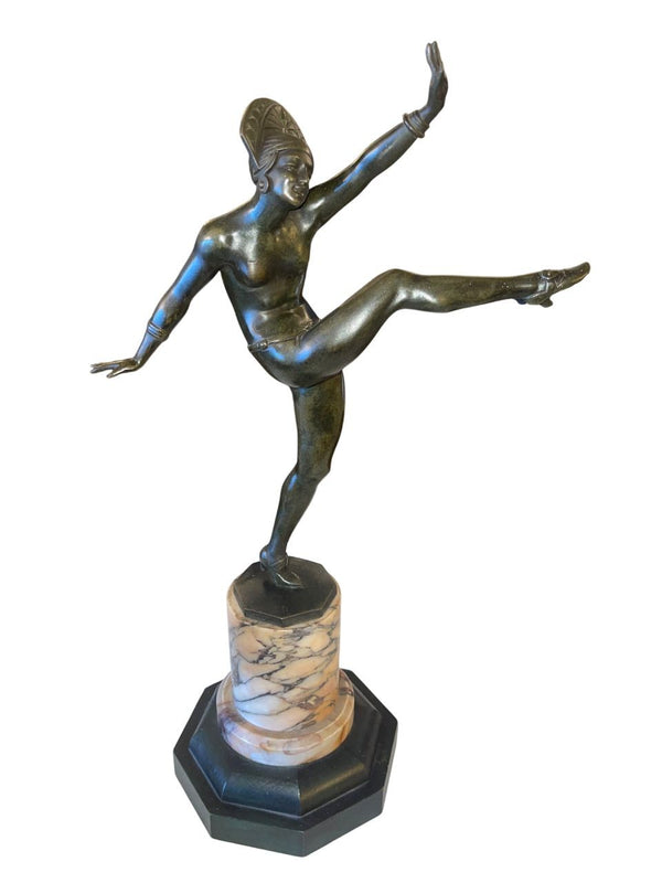 Jean Pierre Morante Bronze Art Deco Dancer Sculpture.